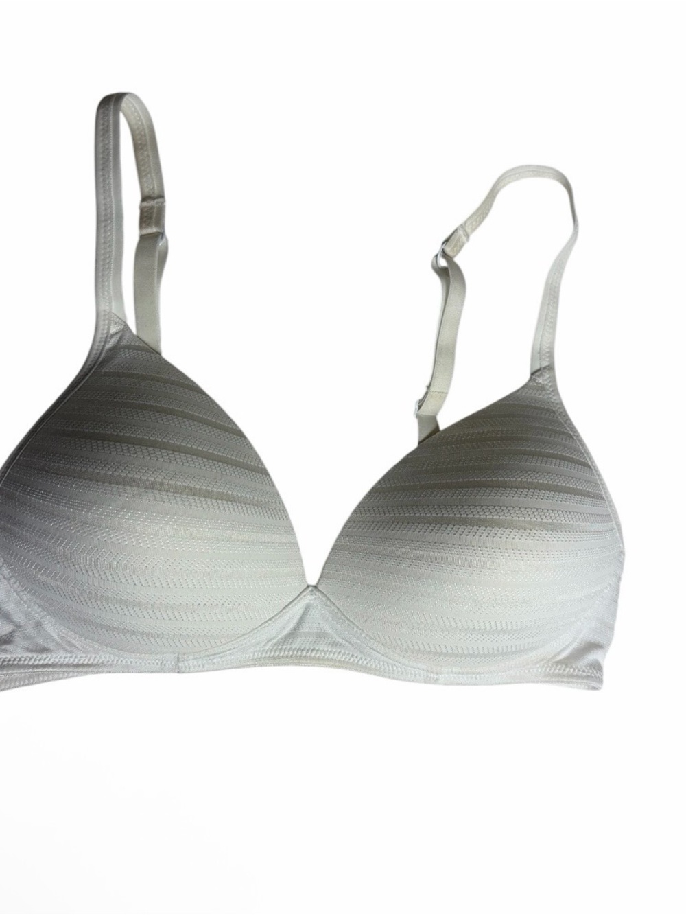 Warner’s white stripes molded bra size 34B